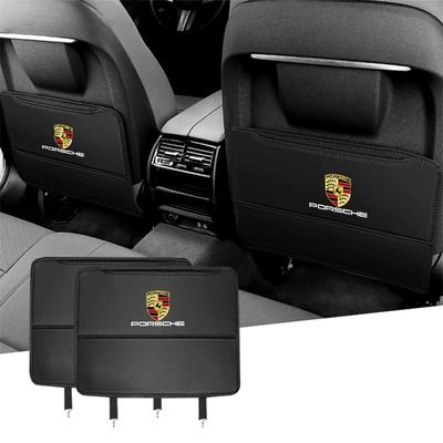 Skórzana Mata Ochronna na Tył Fotela Samochodowego Anti Kick Pad Dla Panamera Spyder Carrera Macan Boxster Cayman Cayenne 911