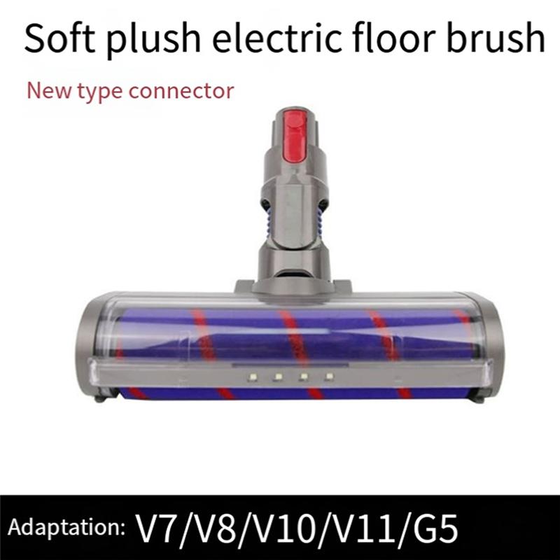 A02V-Floor Brush Head Soft Velvet For Dyson Vacuum Cleaner Accessory Electric Suction Roller Attachment