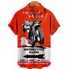 Hawaiian Colorful Sci-Fi Space War Elements Printing Breast Pocket Short Sleeve Shirt  Loose Versatile Casual Sports Summer Men