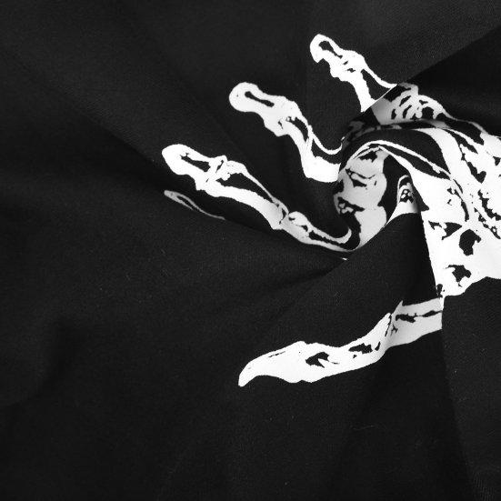 Women Shorts High Waist Butt-grabbing Skeleton Hands Print Thin Anti-exposure Slim Fit Soft Breathable Yoga Jogging Shorts Activewear