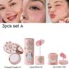 Flower Knows Erdbeer-Cupid Samtige Matte Lippencreme Gepresstes Puder Flüssiges Rouge Set Langanhaltendes Leichtes Make-up