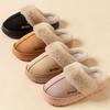 Non-slip Soft Flat Slides women Indoor Mule Home Cotton Boots Women Slippers Winter Concise Warm Fluffy Shoes for Men and Women