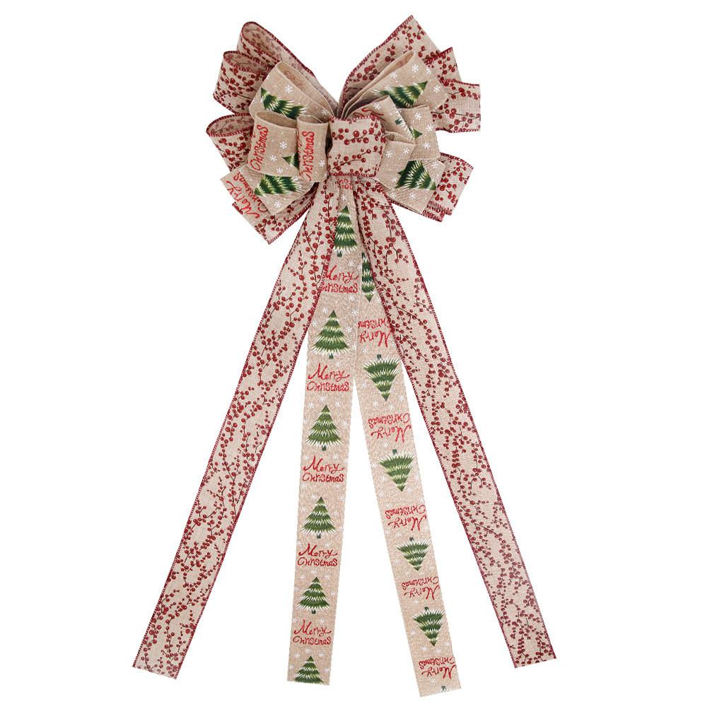 Berry Colored Vibrant Christmas Tree Bow Decoration Perfect For Seasonal Festivity