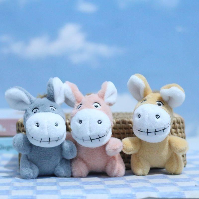 Adorable Plush Donkey Keychain Soft Stuffed Animal Toy Cute Donkey Doll