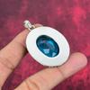 Blue Topaz 925 Solid Sterling Silver Jewelry, Handmade Gorgeous Silver Pendant, Beautiful Designer Pendant For Women Gift