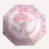 My Melody Looking In The Mirror Automatic Opening and Closing Cartoon Umbrella, Lightweight 3-Fold, With Cute Cartoon Characters, Suitable for Home, O