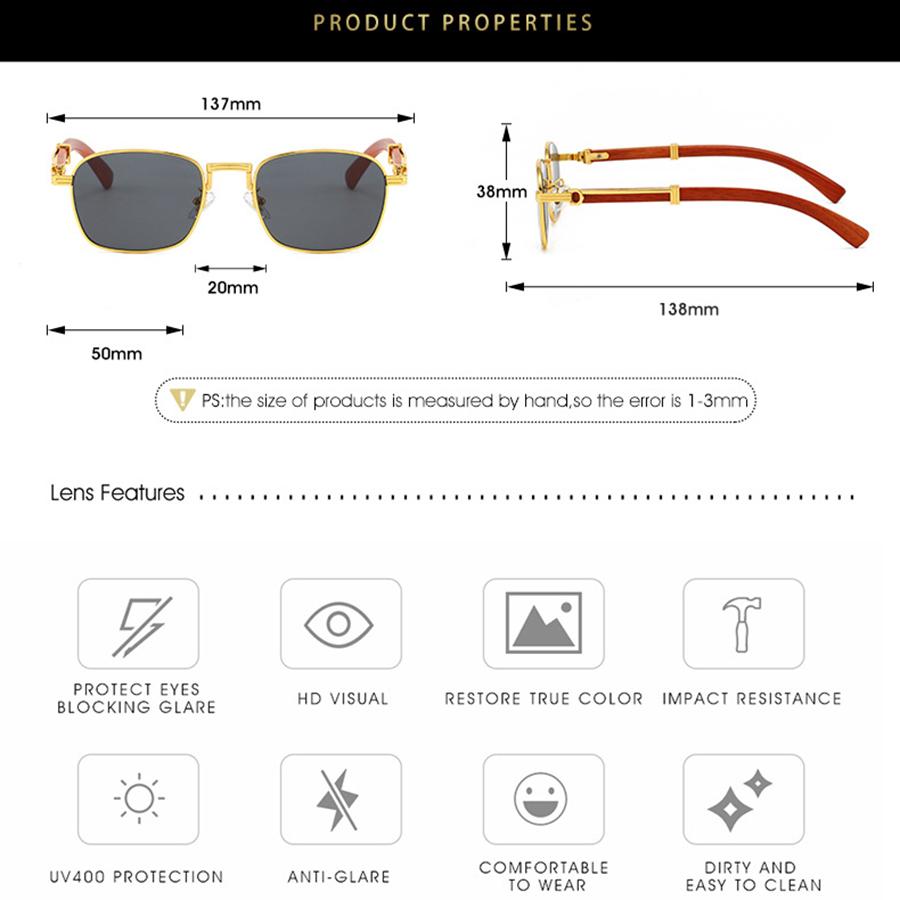 Fashionable Sunglasses Square Sunglasses Non-Polarized Fashion Accessory 