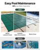 Pool Safety Cover Fits 20x40ft Rectangle Inground Pools, Safety Pool Cover with Drainage Holes, Mesh Solid Pool Cover for Swimming Pool, Winter Safety