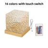 Remote Control Water Ripple Lamp RGB Color Changing Cube Atmosphere Lamp  Bedroom Night Light
