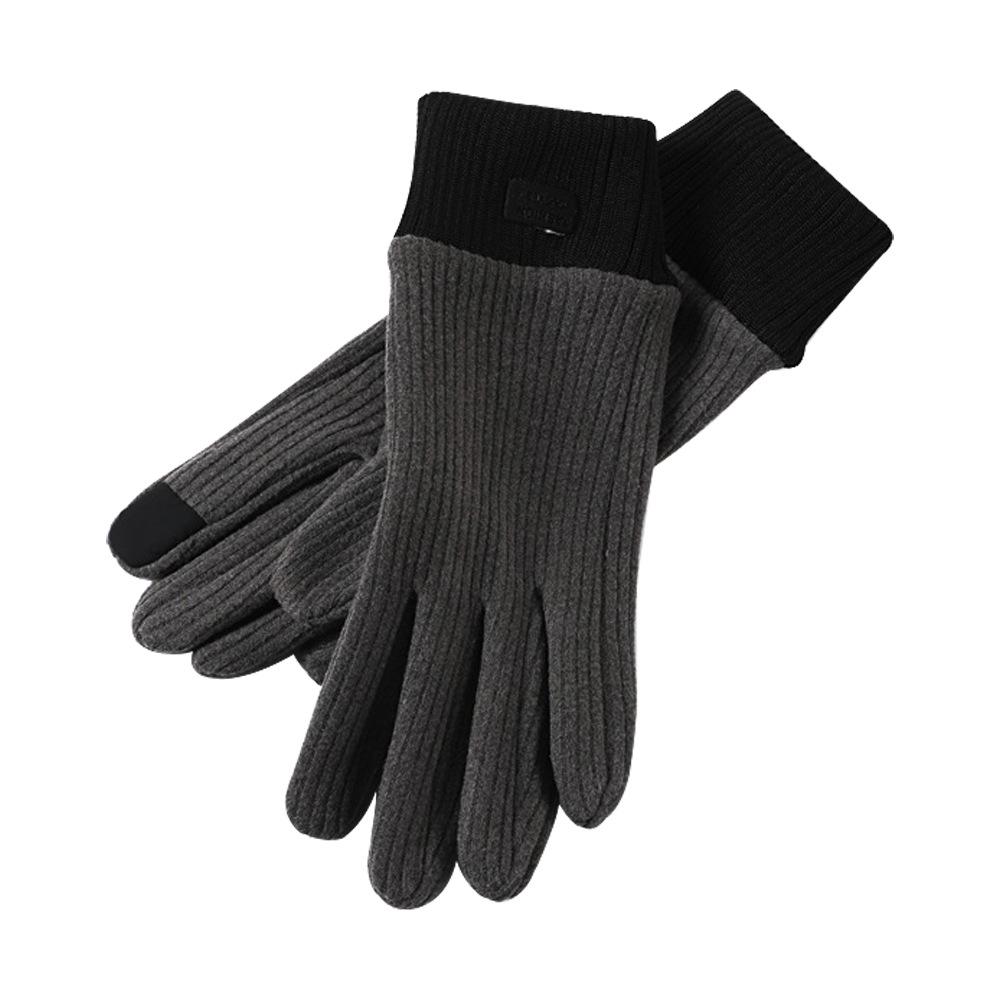 Women's Warm Gloves Touch Screen Wind proof and Cold Riding Korean Version Cute Student Plus Velvet Thickened Autumn and Winter Gloves