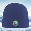 Cricketer Batting Shield Sunshine Palm Tree Unisex Women Unisex Knitted Hat Beanie Pullover Cap Winter Thermal Warm Christmas Outdo