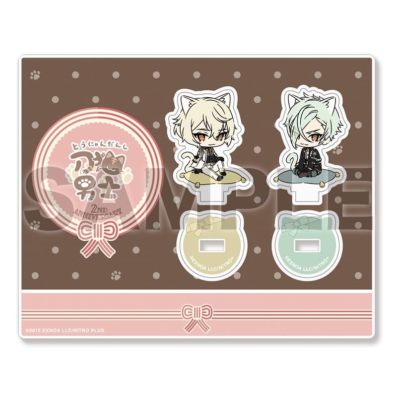 Touken Ranbu ONLINE Katanako Danshi 2nd Anniversary Mini Acrylic Character Stand Set Higekiri and Hizamaru