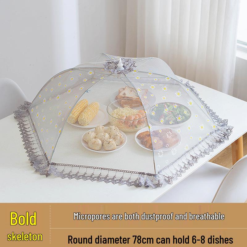 Shuwan Skládací kryt na jídlo odolný proti hmyzu - Prodyšný, prachotěsný a proti mouchám deštník na domácí nádobí