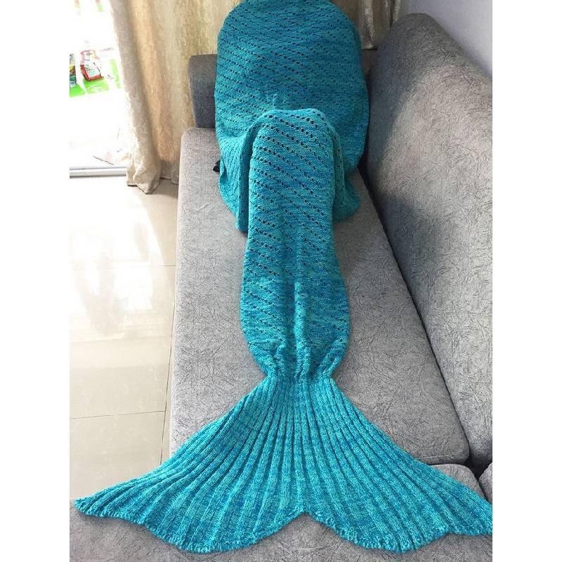 Mermaid Tail Throw Blanket With Acrylic Material For Kids And Adults Perfect For Spring And Fall