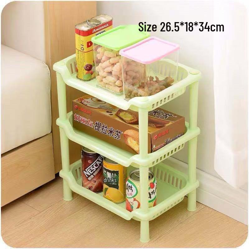 Scaffale multi-livello per organizzazione in cucina, bagno e sulla scrivania