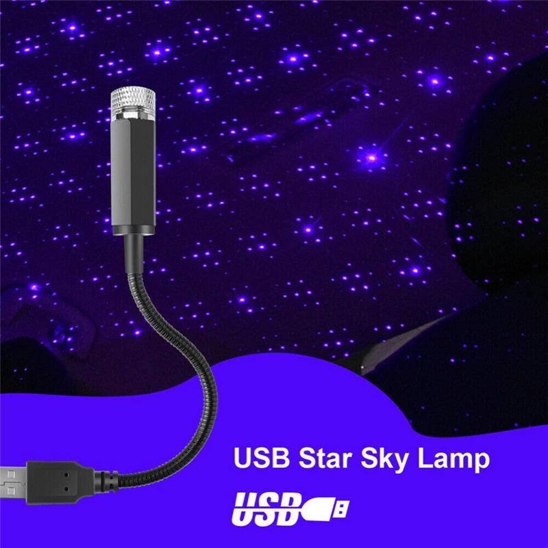 USB Car Roof light LED Babysbreath Atmosphere light Ambient LED Projection lamp LED Starry Sky Night Light Car Decorative light