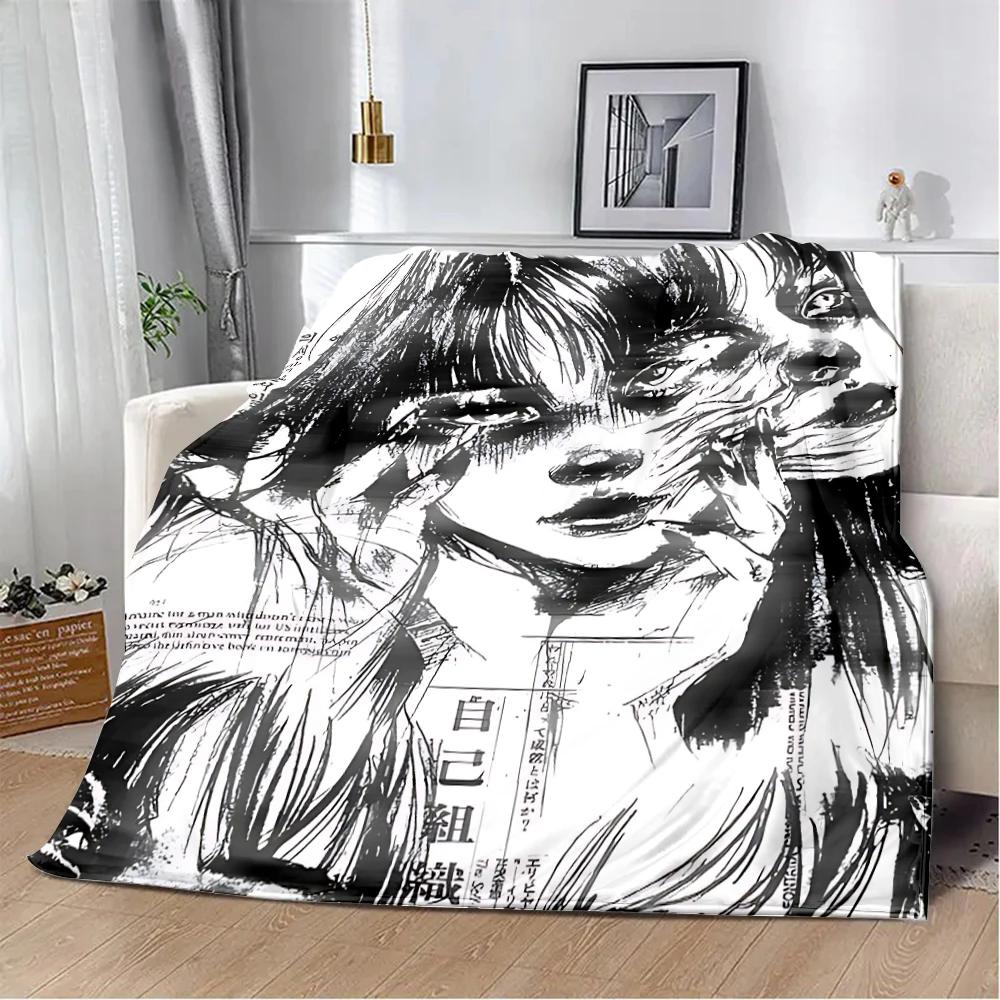 Thriller Manga Junji Ito Tomie Printed Blanket Picnic Blankets Warm Blanket Soft and Comfortable Home Travel Birthday Gift