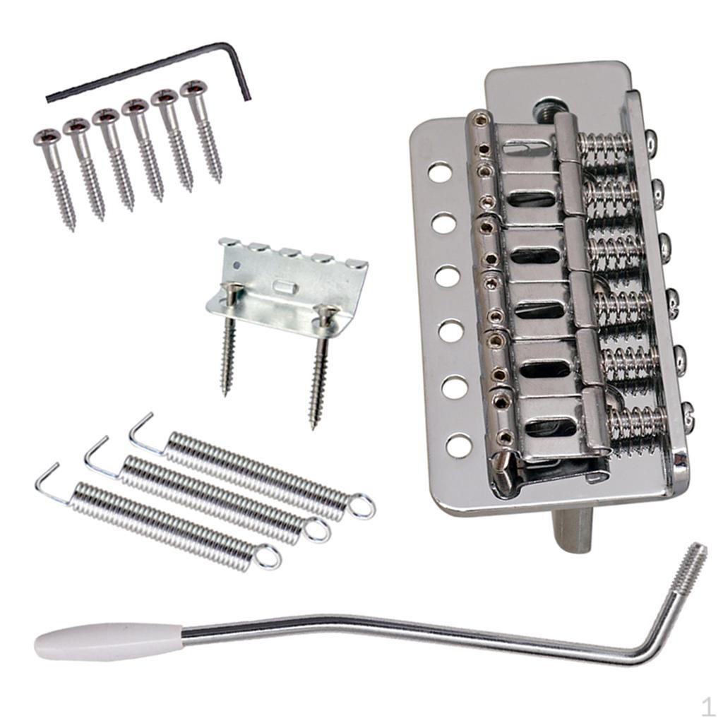 Flat Saddle Tremolo Bridge System For ST Electric Guitar серебряный