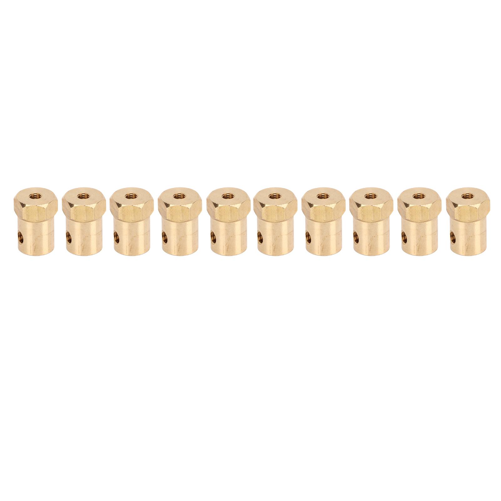 

10PCS RC Hex Coupler Flexible Brass Coupling Connector for RC Car Wheels Tires Shaft Motor
