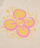 STIGMA Crayon Flower Vintage-Like Washed Oversized Short Sleeves T-Shirts Beige