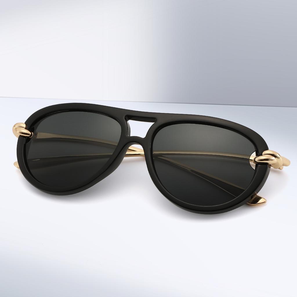 New fashion knot double beam sunscreen sunglasses European and American ins sunglasses personalized sunglasses S