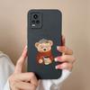 Case For Vivo V20 S16 Y77 S19 S10 V17 Y75 Lovely Bear Liquid Silicone Phone Cover Lens Protection High Quality Anti Slip Durable Shell For Vivo Casing