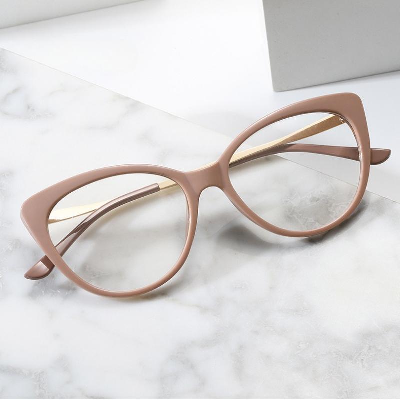 Pochromic Glasses Anti-blue Light Glasses for Women Cat Eye Metal Frame Retro Eyeglasses   Accesorios Para Mujer