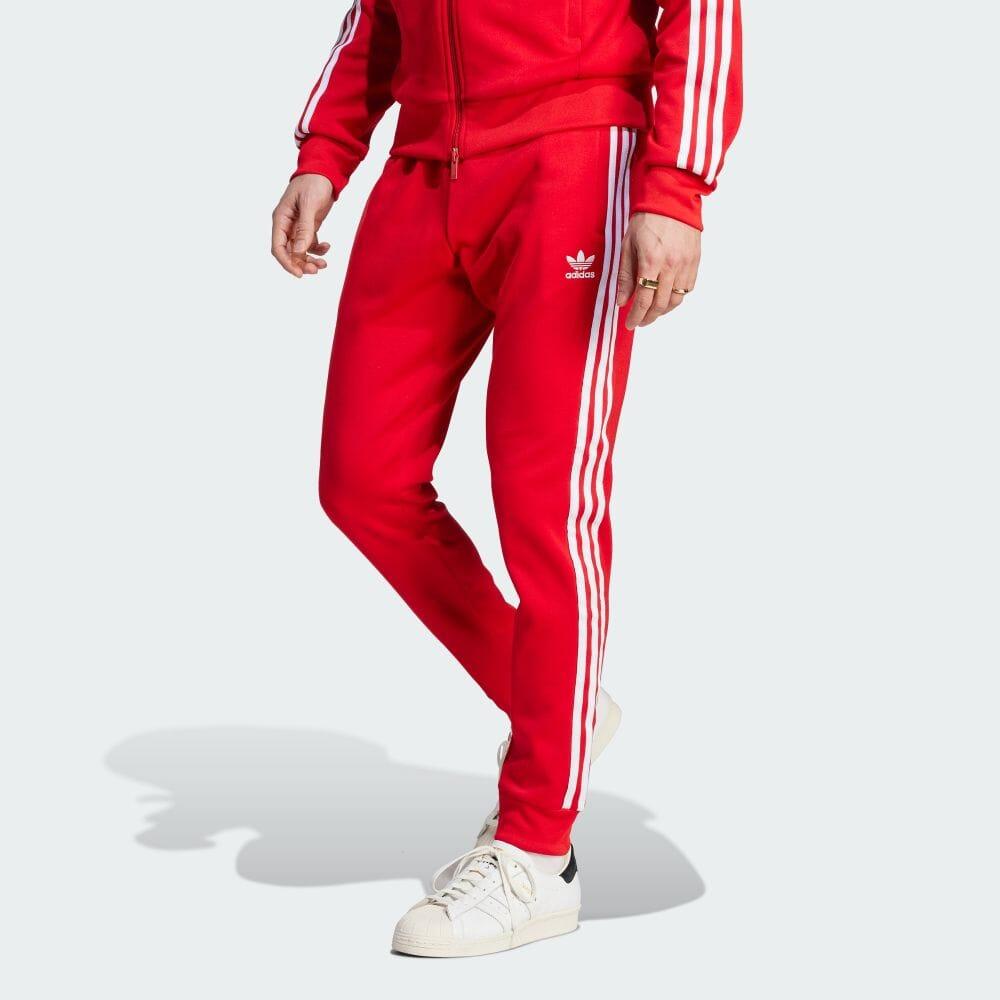 Adidas Adicolor Classics SST Track Pants Better Scarlet/White Men Streetwear IM4543