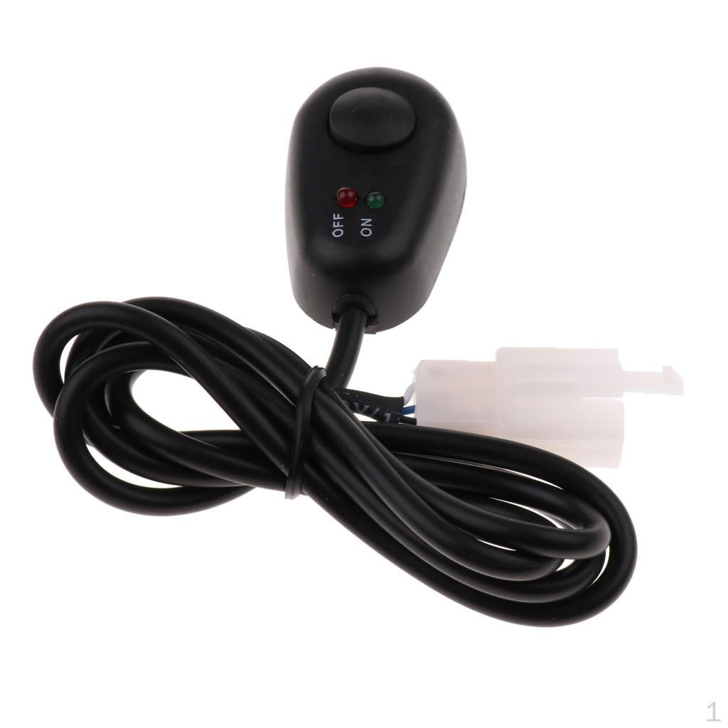

12V 2A Car Auxiliary Light Sticky Push Button Switch With Red/
