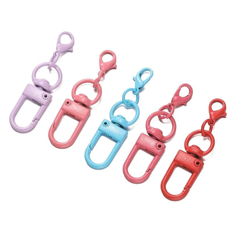 For Jewelry Making Dog Buckle Neckalce Accessories 10pcs Random Color Clasp Hooks Keychain with Lobster Matel Clasps