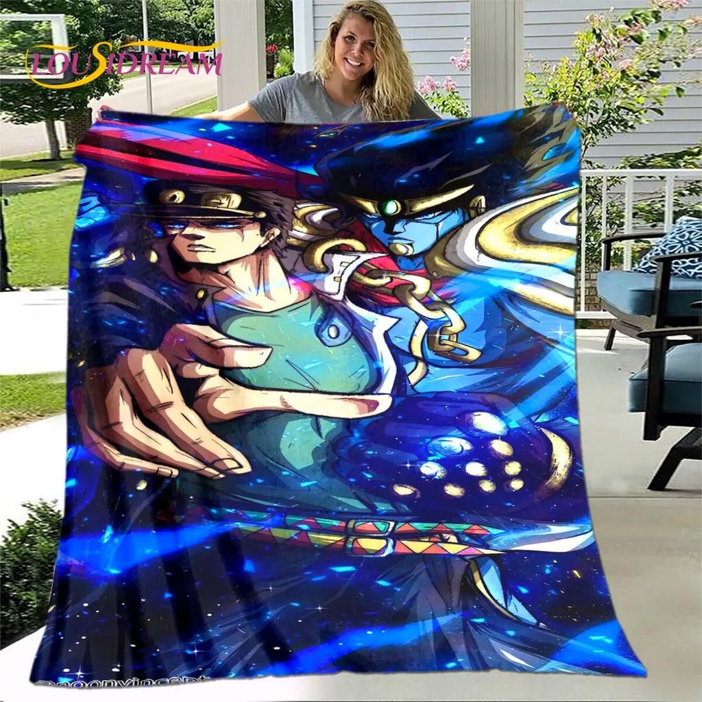 Jojo's Bizarre Adventure Anime Soft Plush Blanket,Flannel Blanket Throw Blanket for Living Room Bedroom Bed Sofa Picnic Cover