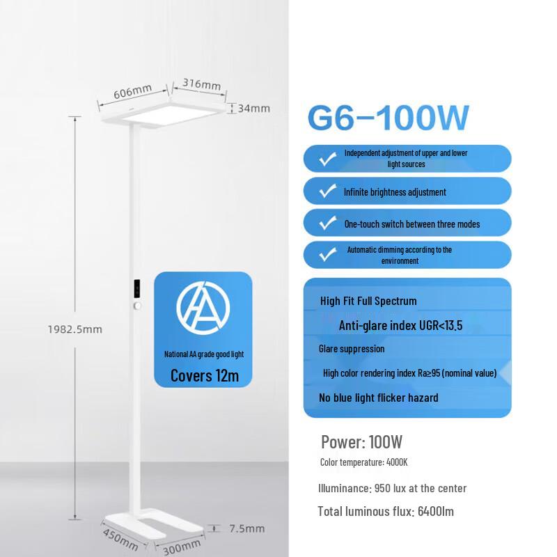 Philips G6 LED Full Spectrum Eye-Protection Standing Lamp