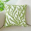45x45cm Nordic Green Plants Embroidered Pillow Cover Pillowcases Leaf Cushion Cover Decorative for Sofa Bedroom Home Decor