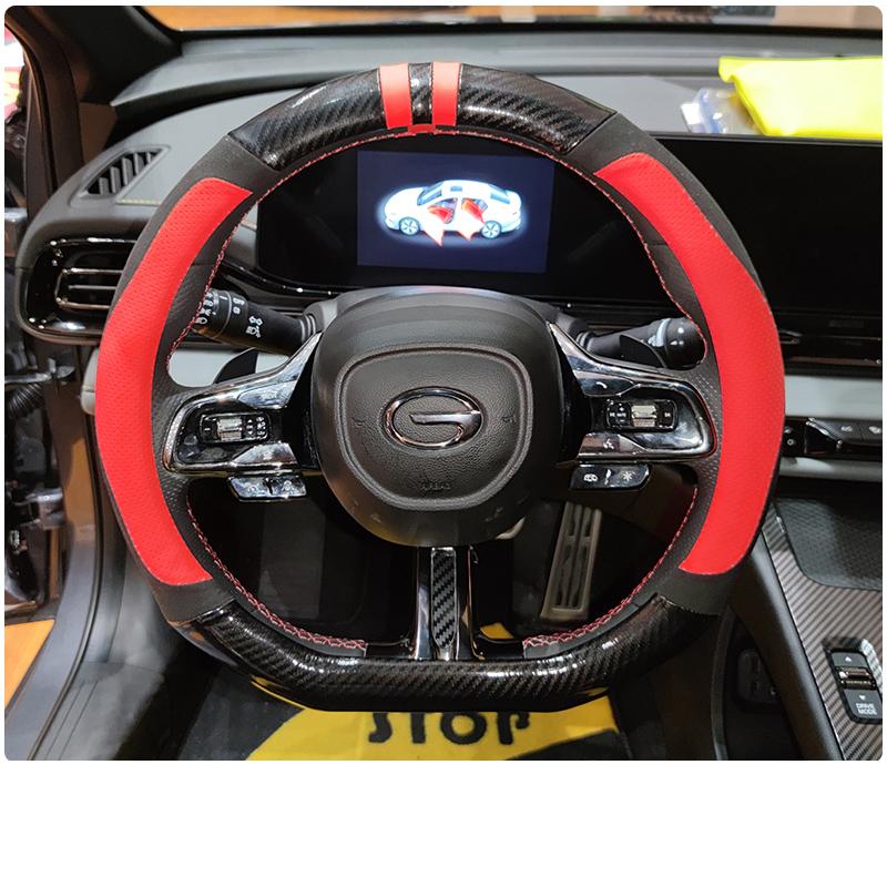 For Trumpchi GAC Empow R 2022-2024 Car Styling Non-Slip Leather Steering Wheel Cover Hand-stitched Tumbled Auto Accessories
