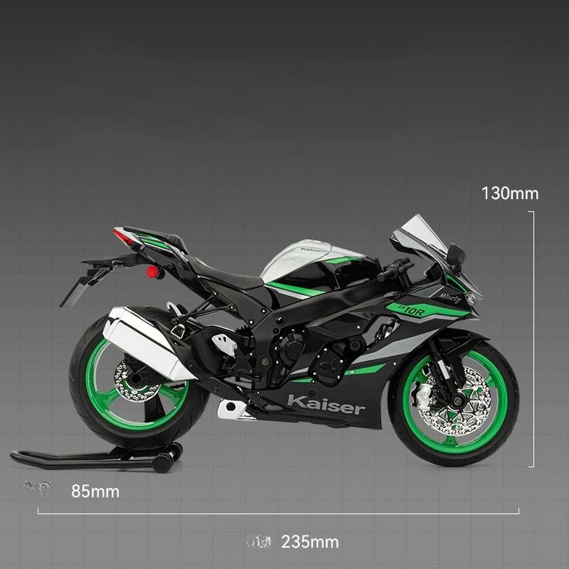 1/9 Kawasaki Ninja ZX-10R High Performance Superbike Alloy Metal Diecast Model Motorcycle Sound & Light High Simulation Collect