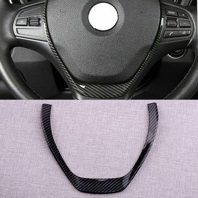 Carbon Fiber Style Steering Wheel Decoration Cover Trim Frame Fit For BMW 3 Series F30 F31 F34 2013 2014 2015