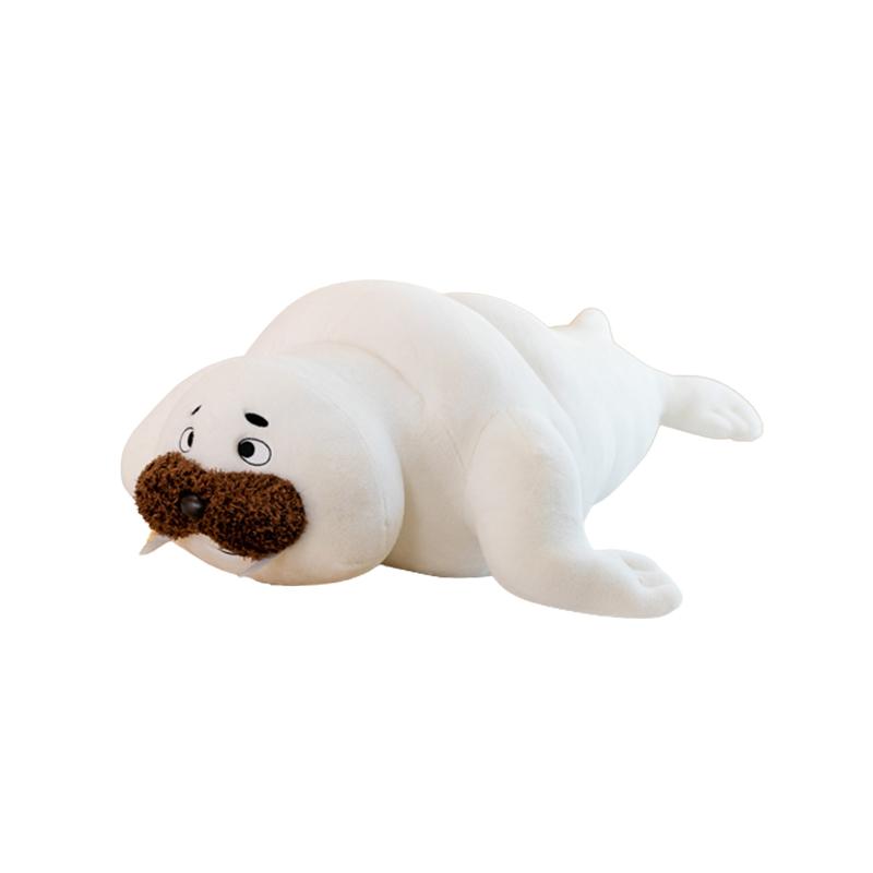 

Simulation Plush Seal Toy Cute Animal Stuffed Doll Childern Present Birthday 50cm/19.69in білий