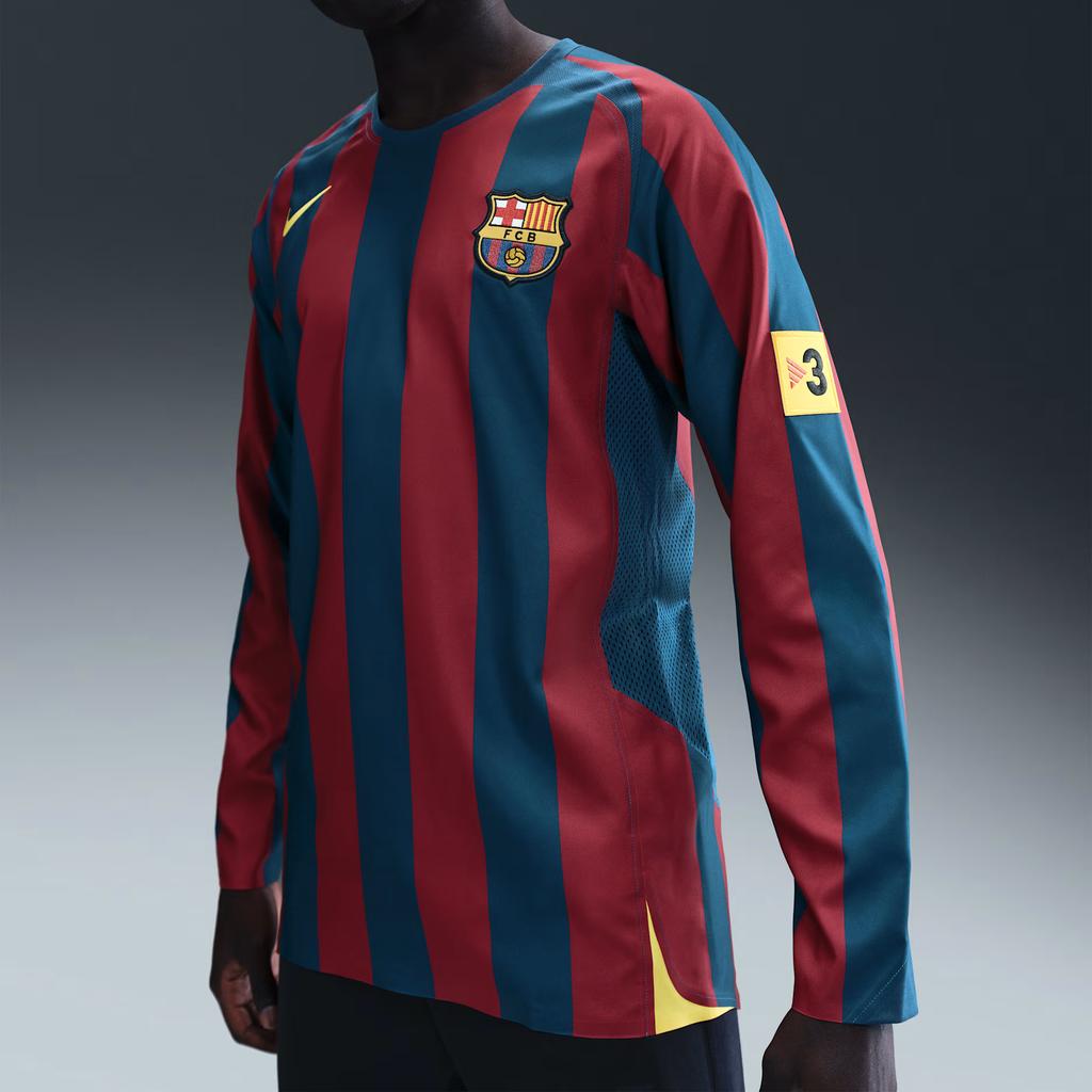 Nike FC Barcelona 2005/06 Reedycja Replika Koszulka z Długim Rękawem Czerwono/Niebieska Unisex Top HQ1461-471