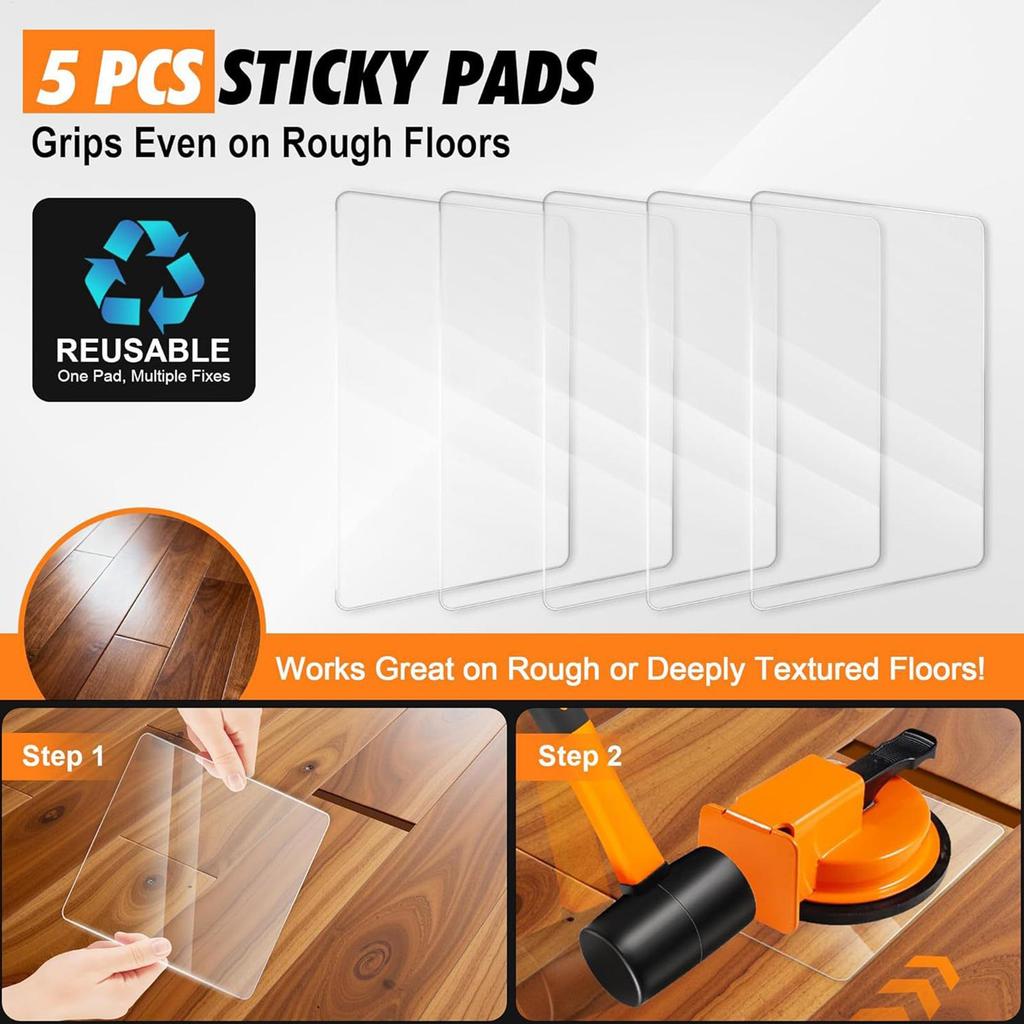 Floor Crevice Repair Tool Flooring Alignment Repair Tools with Adhesive Pads Floor Plank Fixer for Home Office Apartment