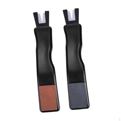 2 Stück Eislaufschlittschuhschärfer Figure Skates Klingenkanten Schleifer Ergonomischer Schleifstein
