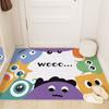 Cartoon Entry Silk Circle Floor Mat Little Monster Door Entrance Porch Foot Mat Pvc Household Tailor Carpet