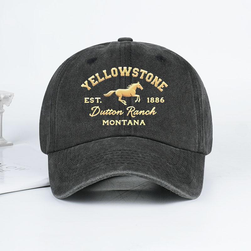 Yiran bag Yellowstone Paardenprint Gewassen Baseballpet Lichtgewicht, Ademend, Verstelbaar Unisex Casual Kleding & Kamperen Yellowstone Fan Cadeau