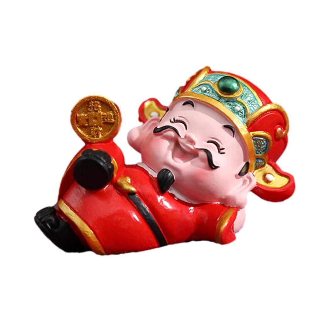God of Wealth Ornament Chinese Wealth Statue for Spring Festival Home Table