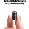 Tire Valve Stem Caps tire Valve Covers Valve stem Covers Black 5 pcs/Pack Anodized Aluminum Tire Valve Cap Set Corrosion Resistant Universal Stem