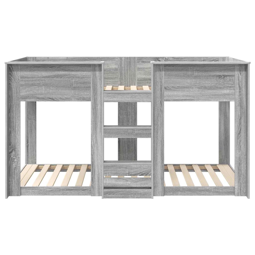 Bunk Bed for Kids Grey Sonoma 75 x 190 cm Particleboard