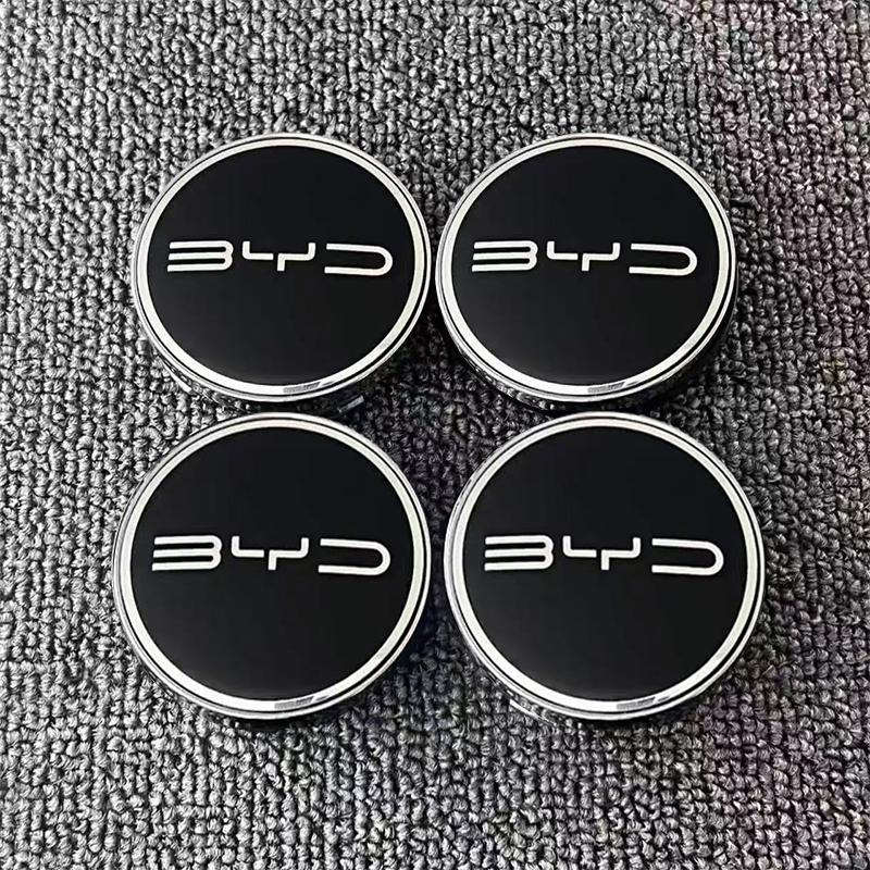 4pcs 55/58/68mm Car Wheel Center Hub Cap Badge Emblem Decal Wheel Sticker For BYD Atto 3 Yuan Plus Song Plus Seal Dolphin Seali