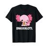 Snaxalotl Funny Axolotl Pizza Cute T Shirt Vintage Fashion Streetwear Top For Everyday Wear Designer Clothes Slightly