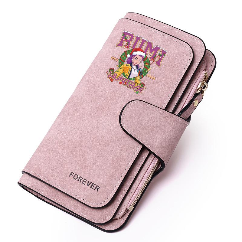 Portafoglio Kpop Devil Hunter Donna Portamonete Cacciatore Carino Porta Carte di Credito Portapassaporto Portafoglio in PU