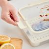 Heat Resistant Plastic Lunch Box Kitchen Fry Microwave Se Food Container Fruit Storage Shed Box Rectangular Divided Lid