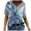 Fashion Women's Summer Printed Short Sleeve Crew-Neck T-Shirt Casual Tee Tops
